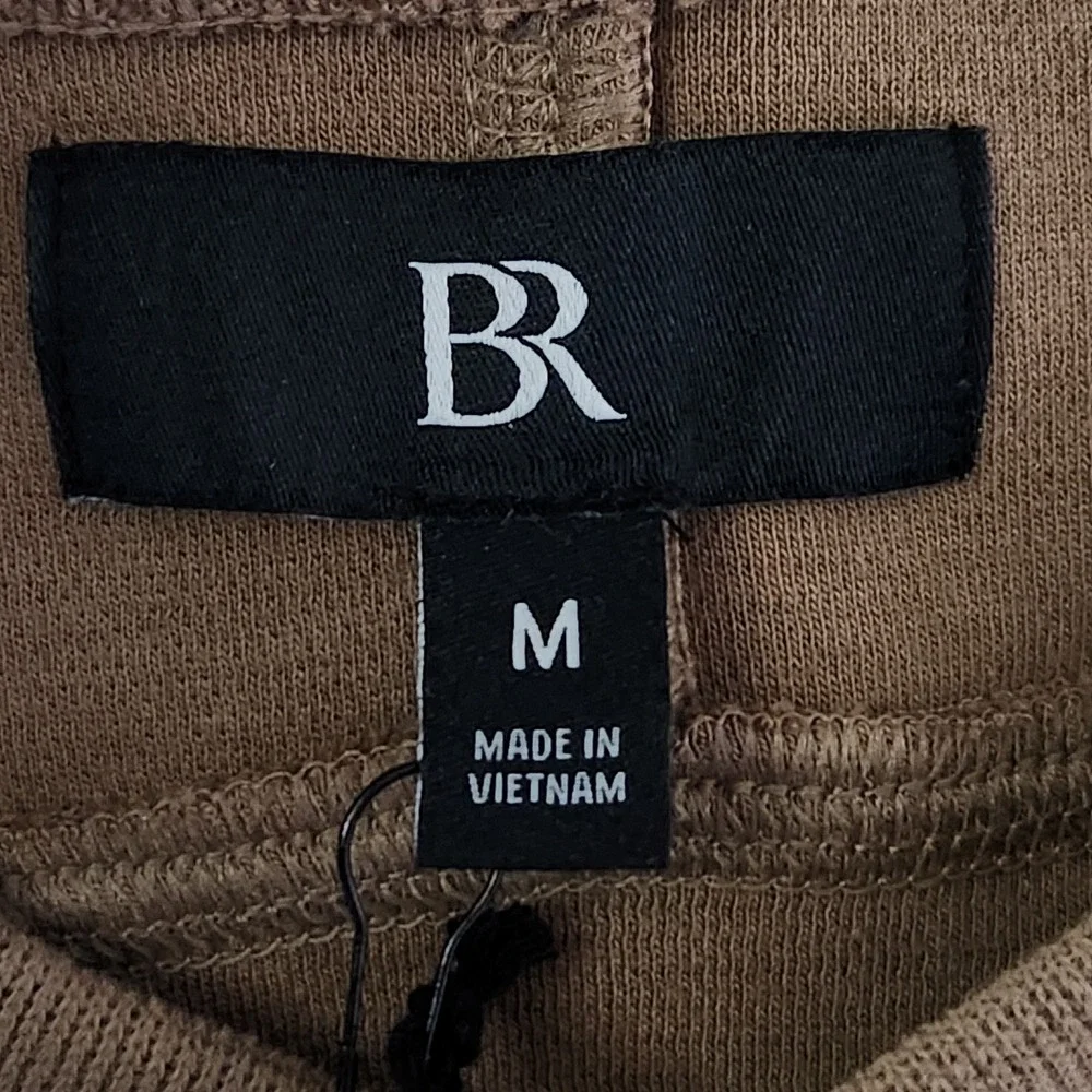 Banana Republic Henley Mens Medium Marshland Brown Double Knit Thermal NEW‎